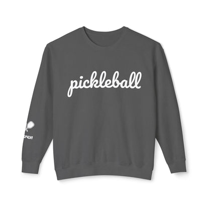 Pickleball Script - Garment Dyed Unisex Lightweight Crew (Can customize sleeve free)