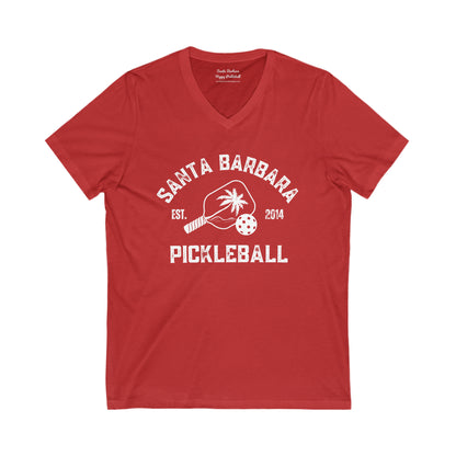 NEW Santa Barbara Pickleball - Unisex Jersey Short Sleeve V-Neck Tee