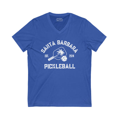 NEW Santa Barbara Pickleball - Unisex Jersey Short Sleeve V-Neck Tee