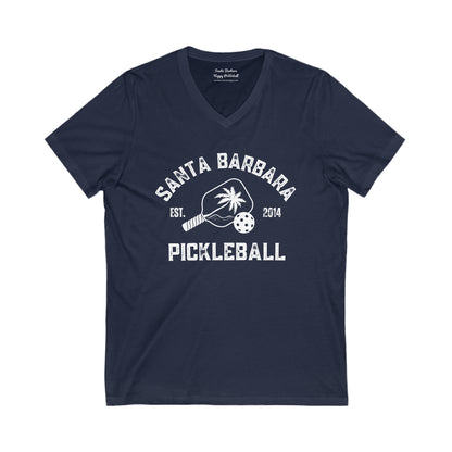 NEW Santa Barbara Pickleball - Unisex Jersey Short Sleeve V-Neck Tee