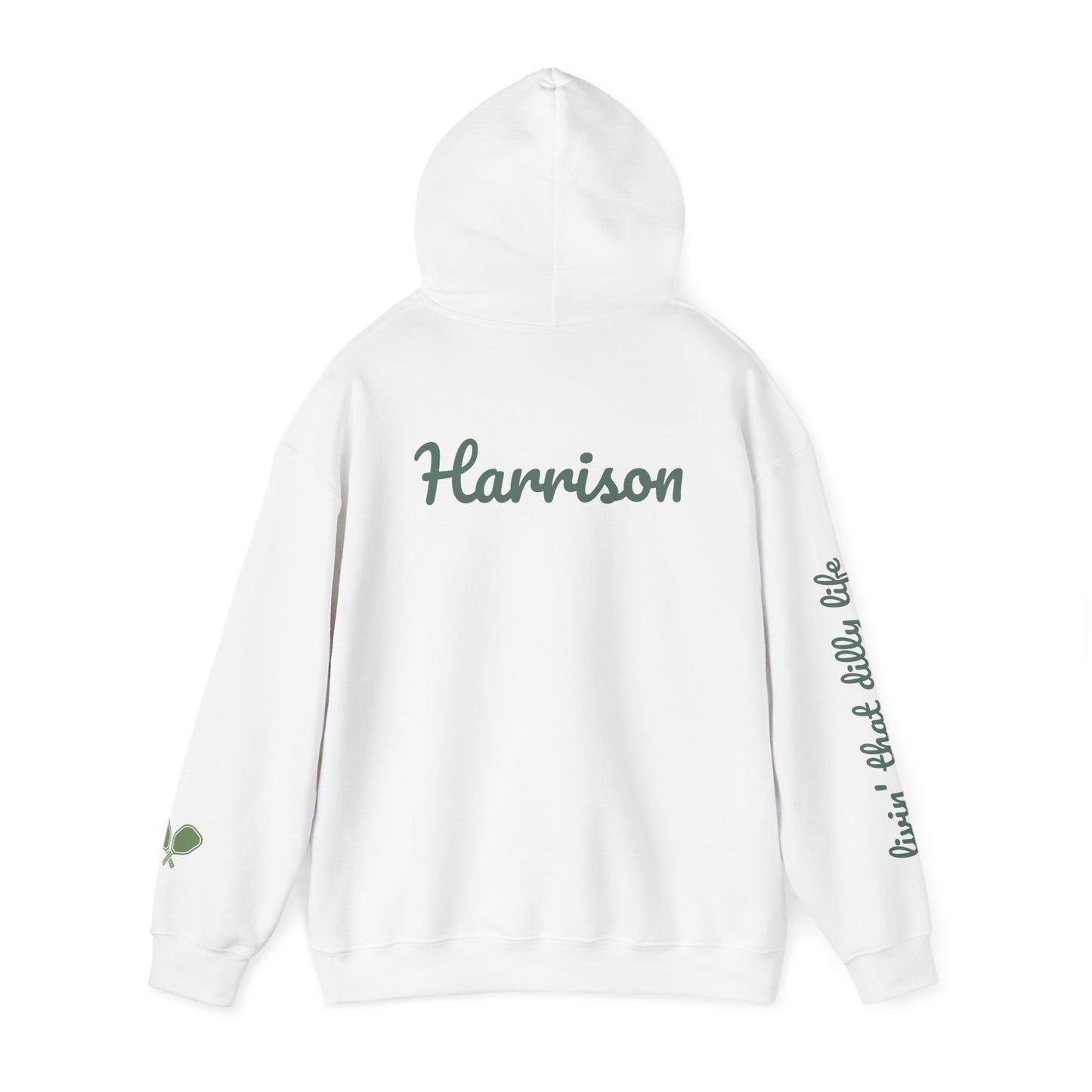 Harrison Kosher Pickleball Hoodie - Unisex Heavy Blend™ GREEN print