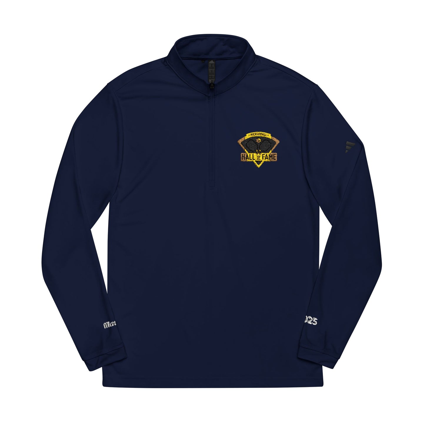 Pickleball Hall of Fame personalize your adidas® Quarter-Zip (Embroidery)- both cuffs - add name & year