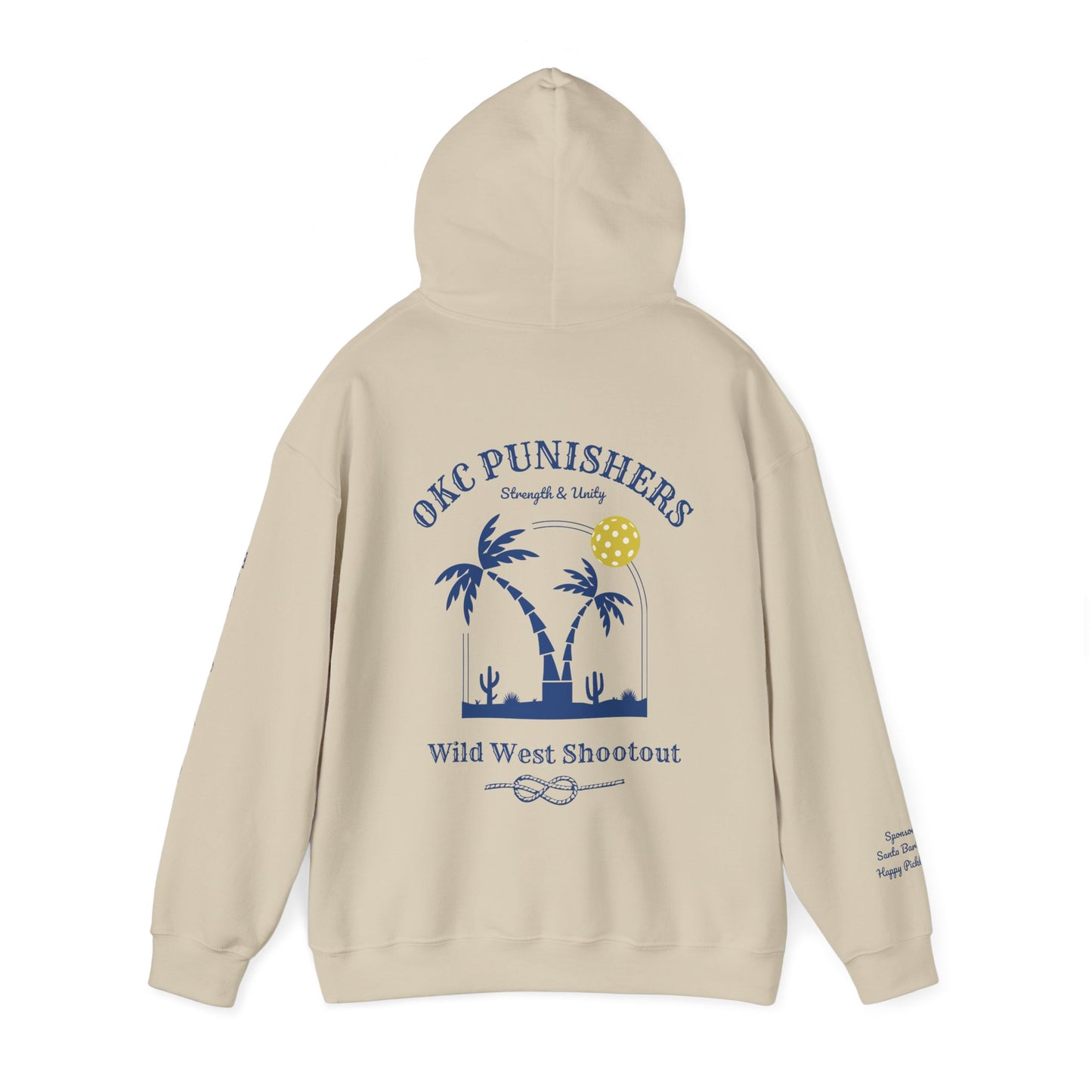 OKC Punishers Wildwest Shootout Hoodie-  White, Creme, Light Grey -Can customize sleeve