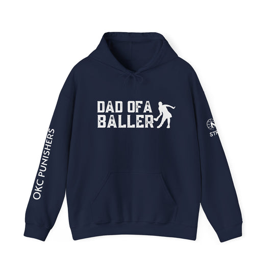 Dad of a Baller - Better than a Pickleball Dad - Unisex 50/50 Hoodie (can customize name on sleeve or back)