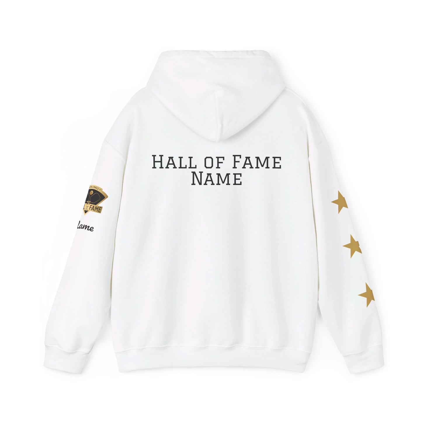 Pickleball Hall of Fame (RIFKIN example) - Hoodie - Customize Hall of Fame Name, or no name