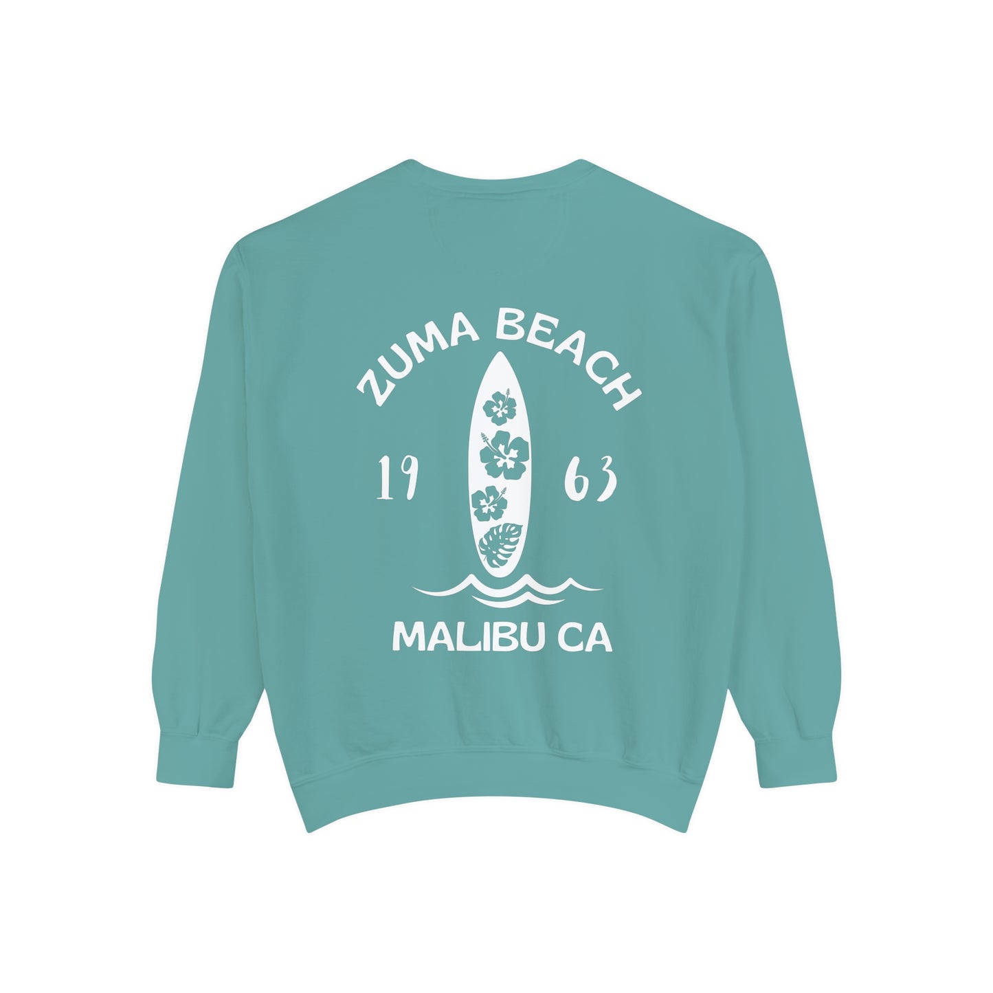 Zuma Beach Crew (Hibiscus version) Sweatshirt - Comfort Colors