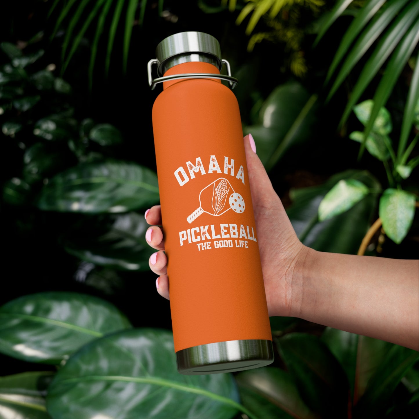 Omaha Pickleball Copper Vacuum Insulated Bottle, 22oz