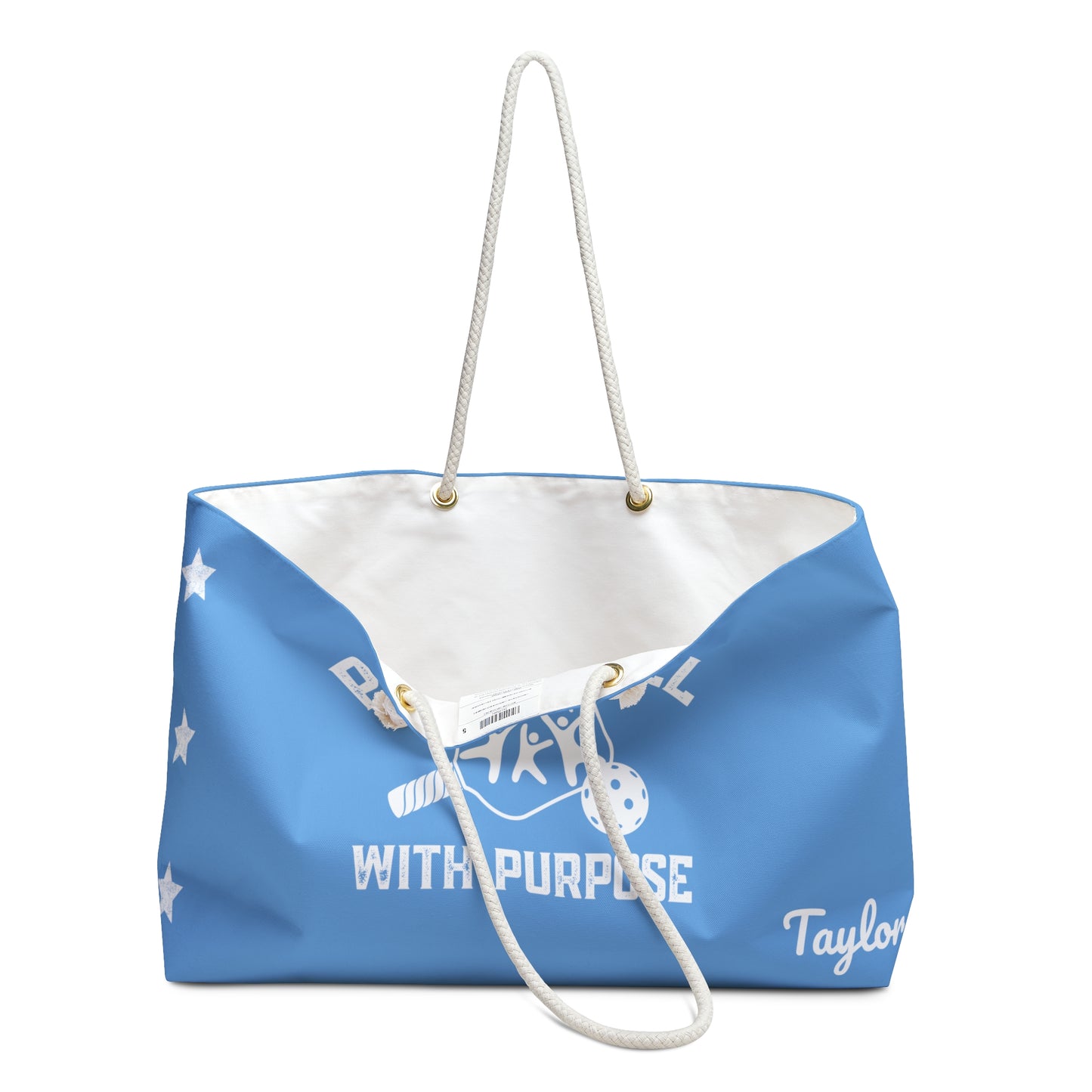 Pickleball with Purpose - Weekender Bag - customize name