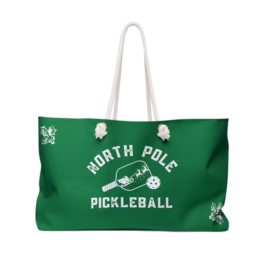 North Pole Pickleball Weekender Bag. Customized!  Santa’s Favorite Pickleballer