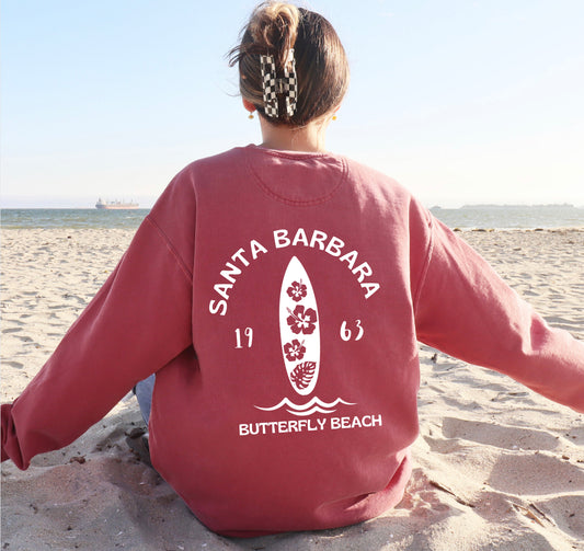 Santa Barbara Butterfly Beach Crew - Comfort Colors