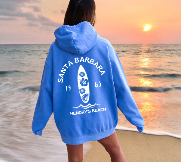 Santa Barbara Hendry s Beach Hoodie Comfort Colors Santa