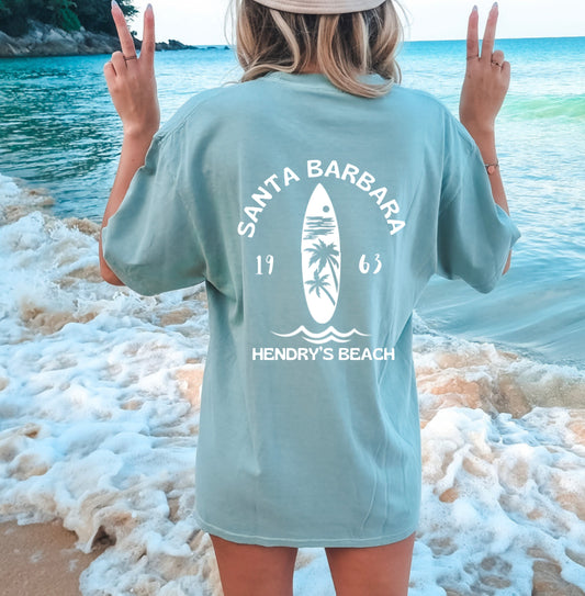 Santa Barbara Hendry’s Beach T-shirt - Comfort Colors- oversized fit