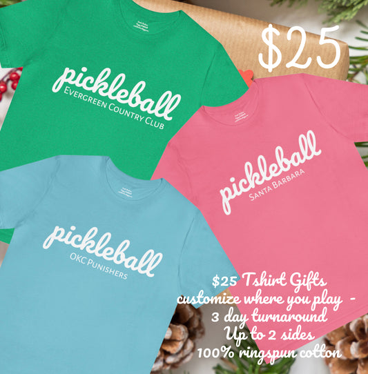 Pickleball Script Customize YOUR destination - 3 day - Unisex 100% airline cotton Jersey Short Sleeve Tee