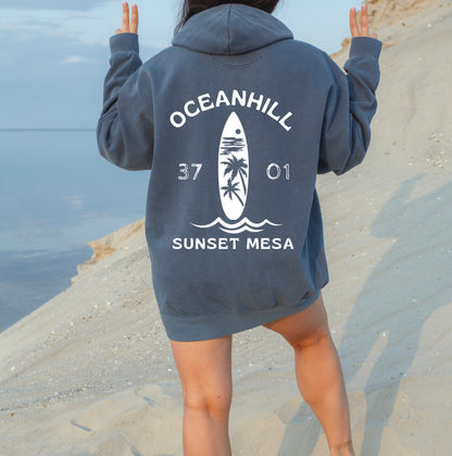 Ingrid custom palm tree hoodie - Sunset Mesa