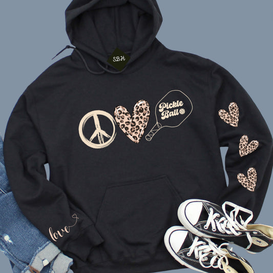 Peace Love Pickleball -Unisex Heavy Bled Hoodie