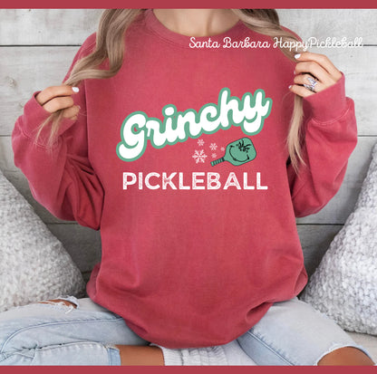 Grinchy Pickleball Unisex Crew - Comfort Colors