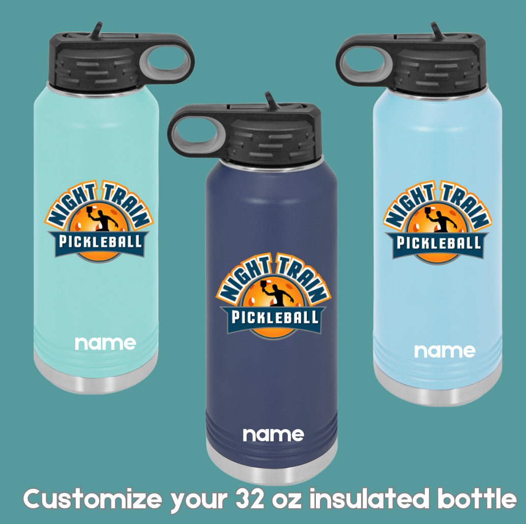 Night Train Pickleball Water Bottle, 32oz - can add name