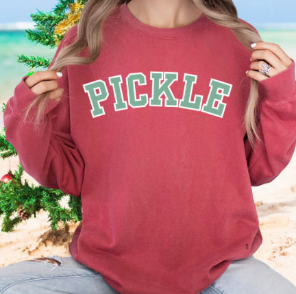 PICKLE Garment Dyed Collegiate - Medium Weight Crew - can customize back