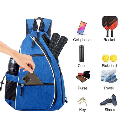 Adjustable Strap Racket Bag Durable Pickleball Paddle Backpack with Mesh Pocket Adjustable Strap for Outdoor Sports Waterproof