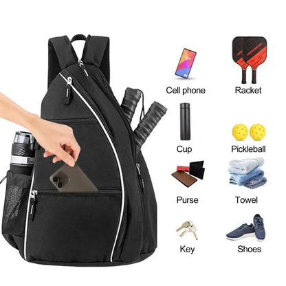 Adjustable Strap Racket Bag Durable Pickleball Paddle Backpack with Mesh Pocket Adjustable Strap for Outdoor Sports Waterproof