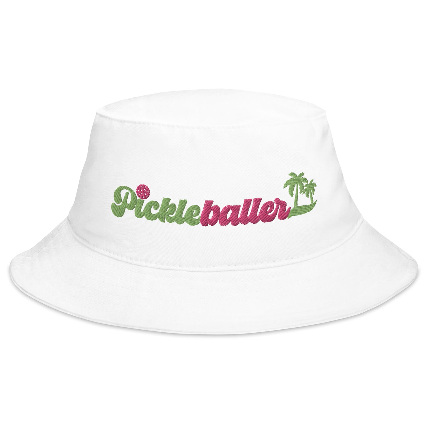 Pickleballer Embroidered Bucket Hat - Black & White