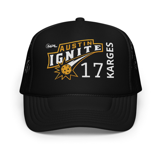 Chris Karges Foam trucker hat - customized order (ADD YOUR NAME & # in order)