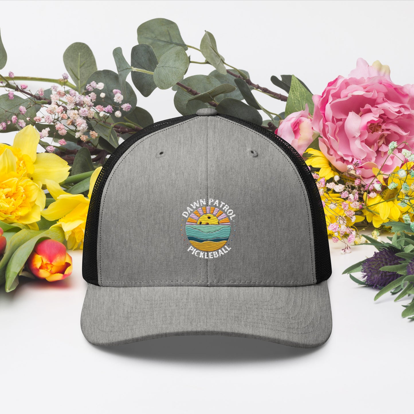 Dawn Patrol Embroidered Trucker Hat - mesh snap back