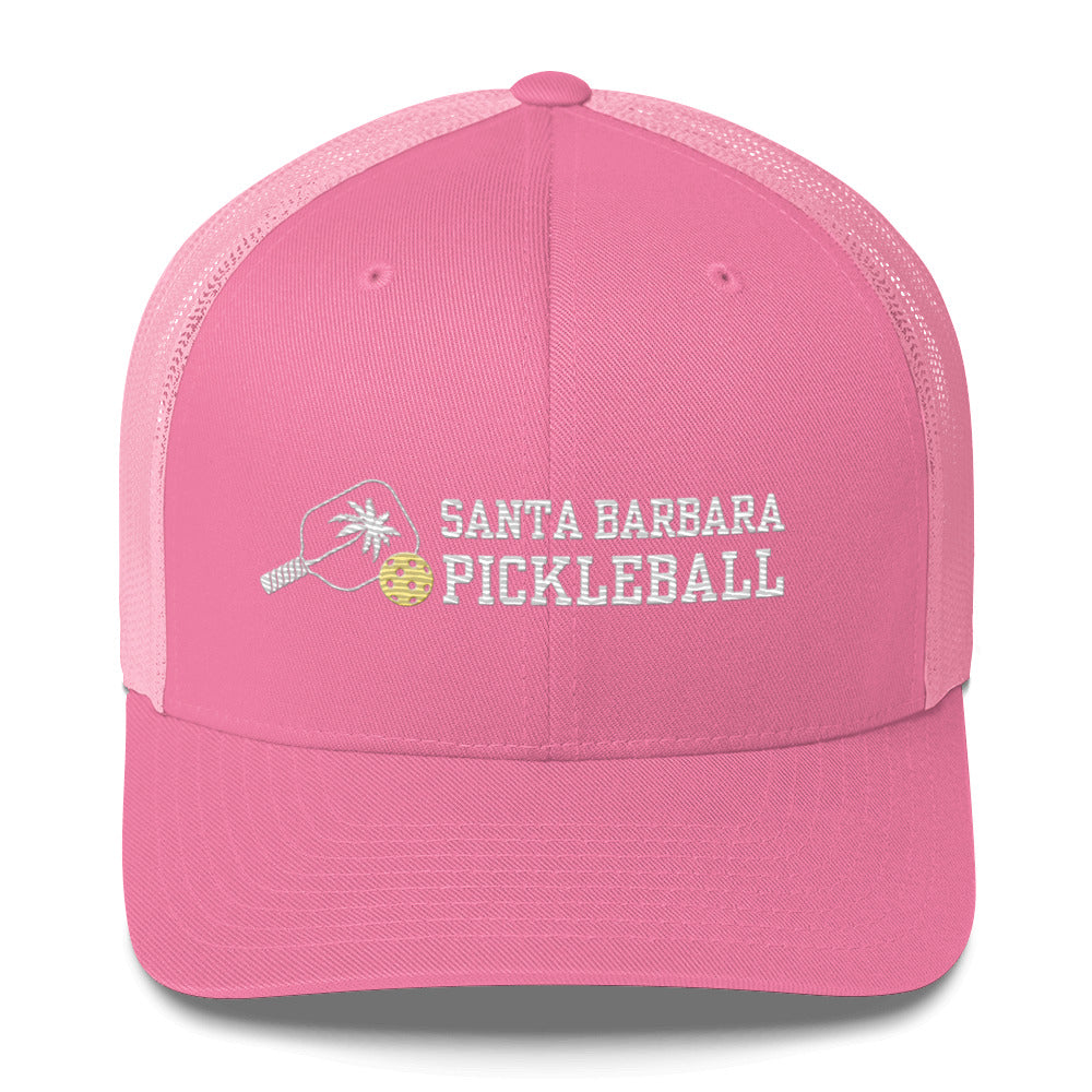 Santa Barbara Pickleball Mesh Back Embroidered Trucker Hats