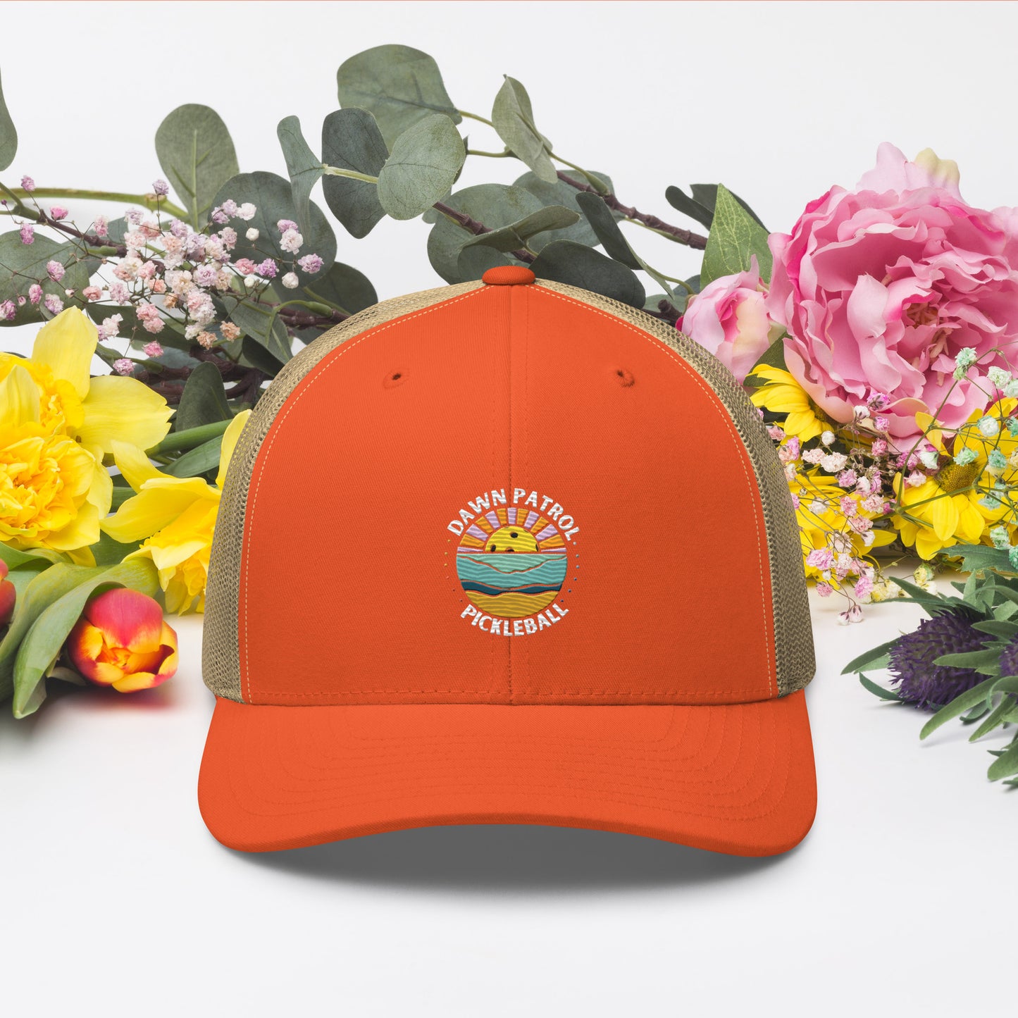 Dawn Patrol Embroidered Trucker Hat - mesh snap back