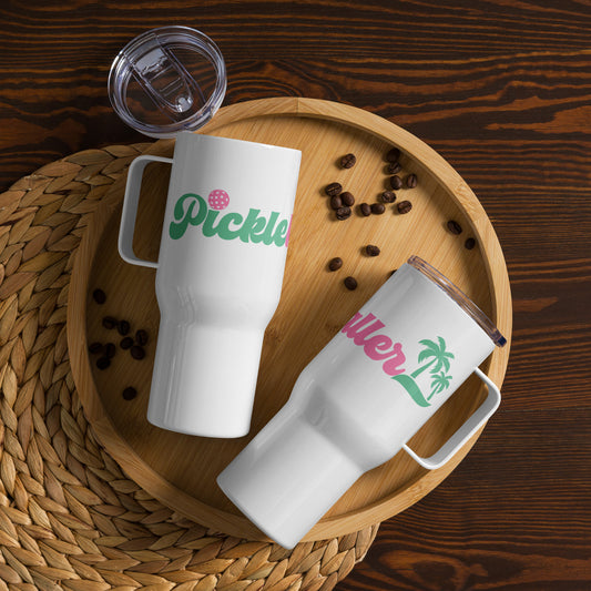 Pickleballer’s Travel mug with a handle