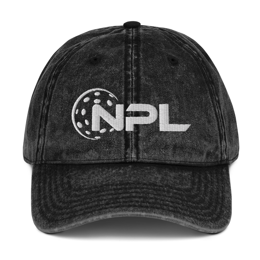 NPL National Pickleball League- includes name on side free -Cotton Garment dyed Beachy Hat