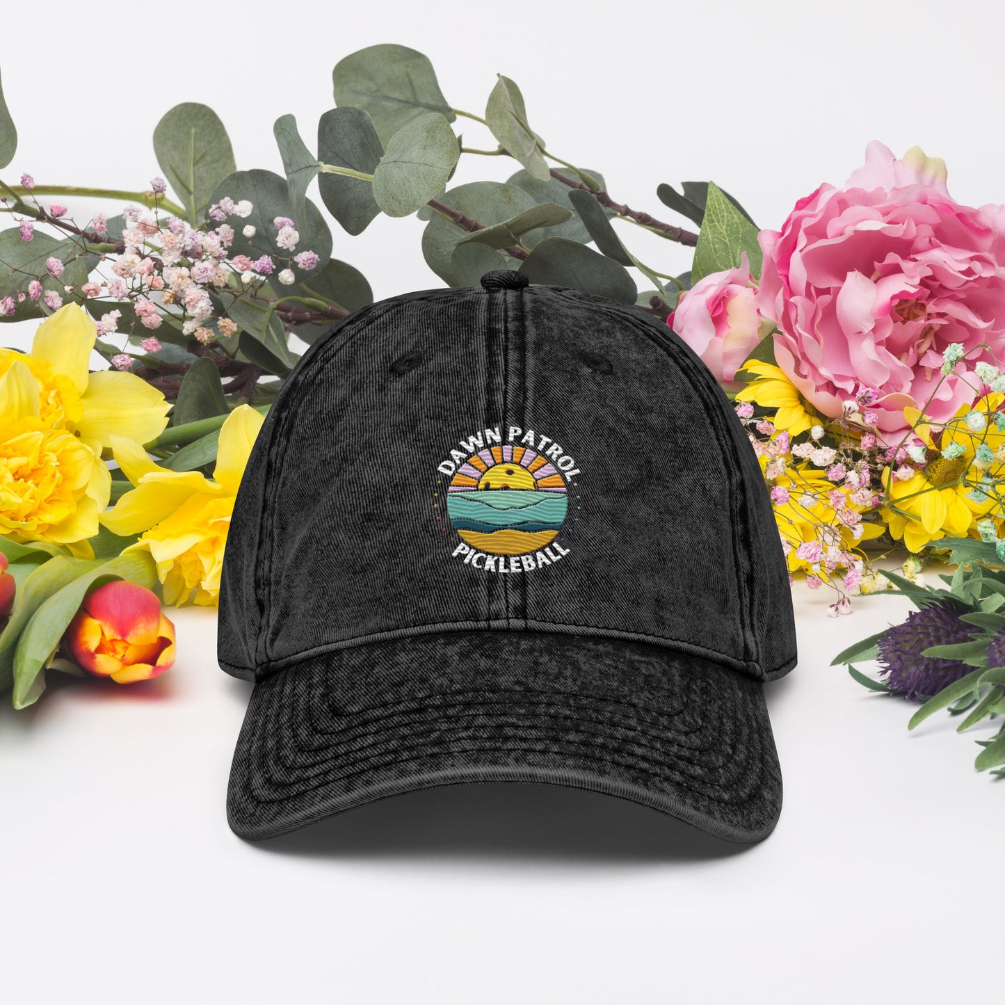 Dawn Patrol Embroidered Vintage Cotton Hat - one size fits all