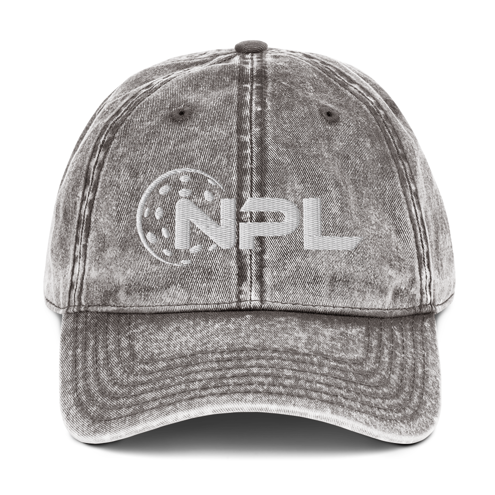 NPL National Pickleball League- includes name on side free -Cotton Garment dyed Beachy Hat