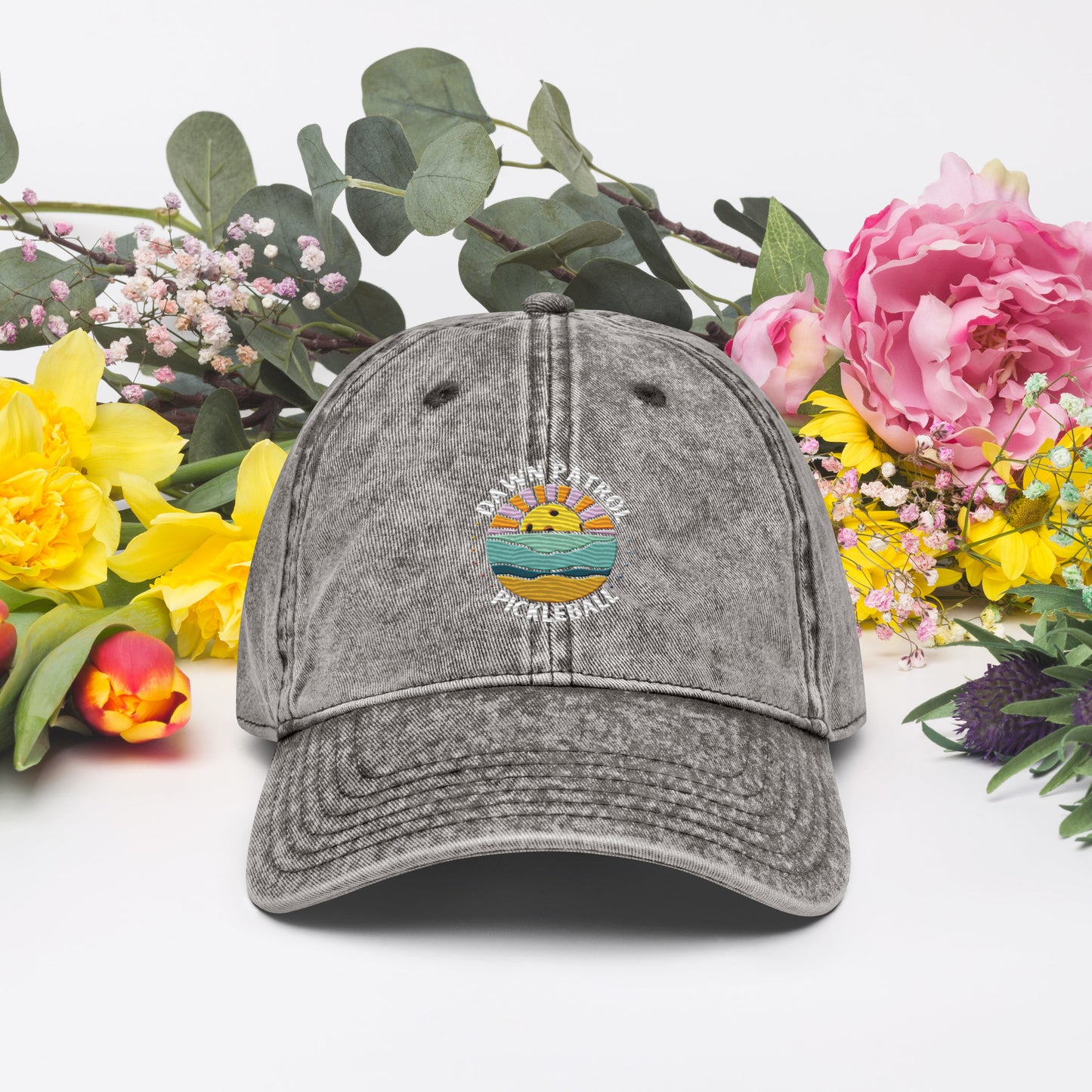 Dawn Patrol Embroidered Vintage Cotton Hat - one size fits all