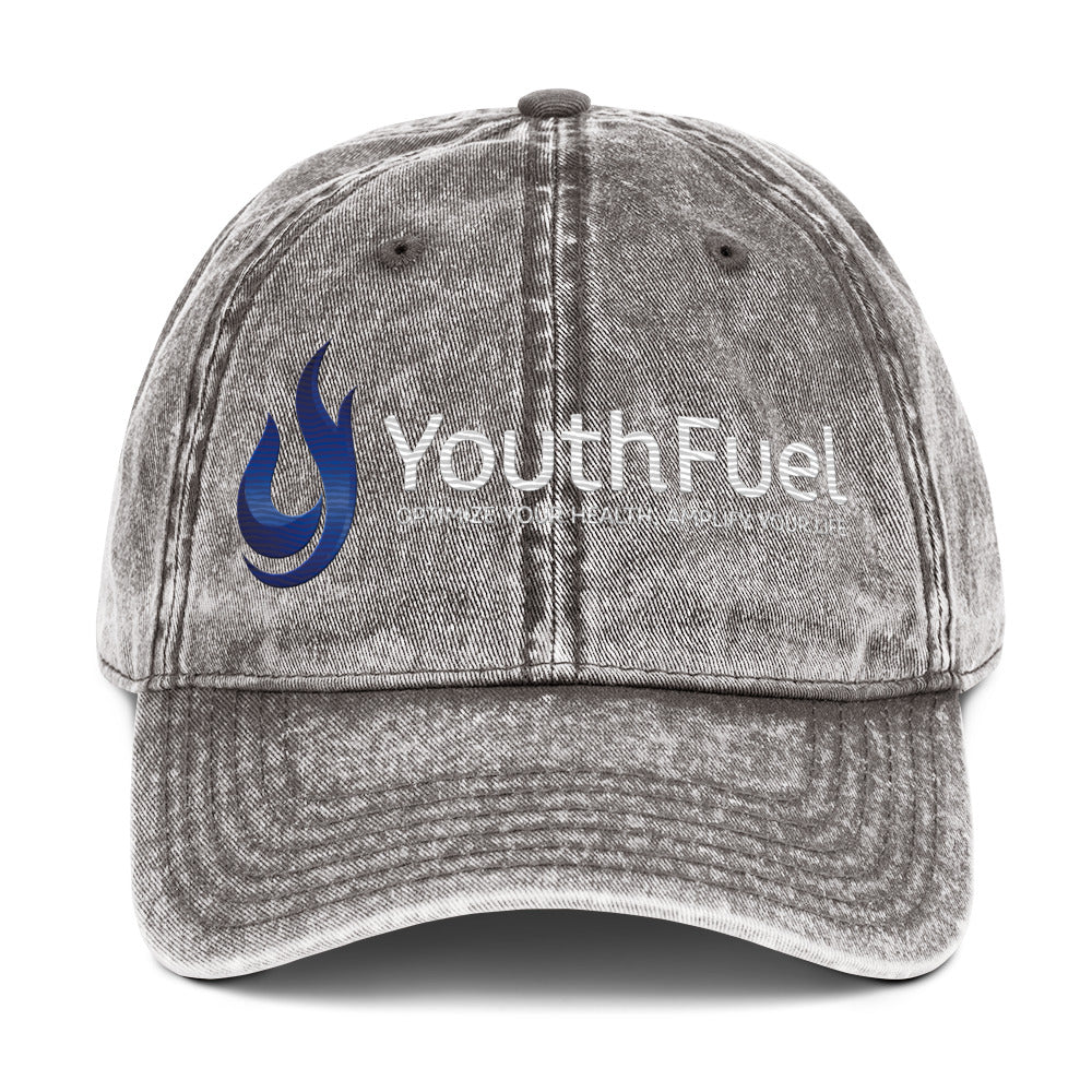 YouthFuel Embroidered, Garment Dyed, Beachy Cotton Twill Hat, adjustable strap