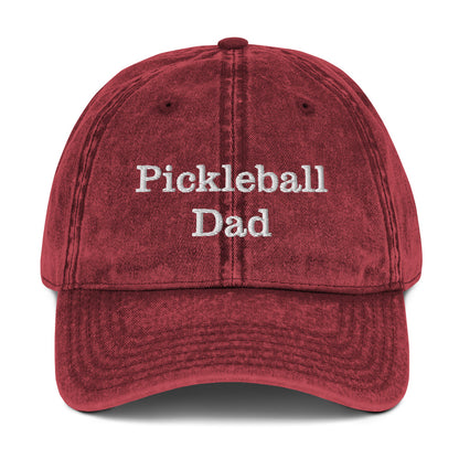 Pickleball Dad Vintage Cotton Twill Cap