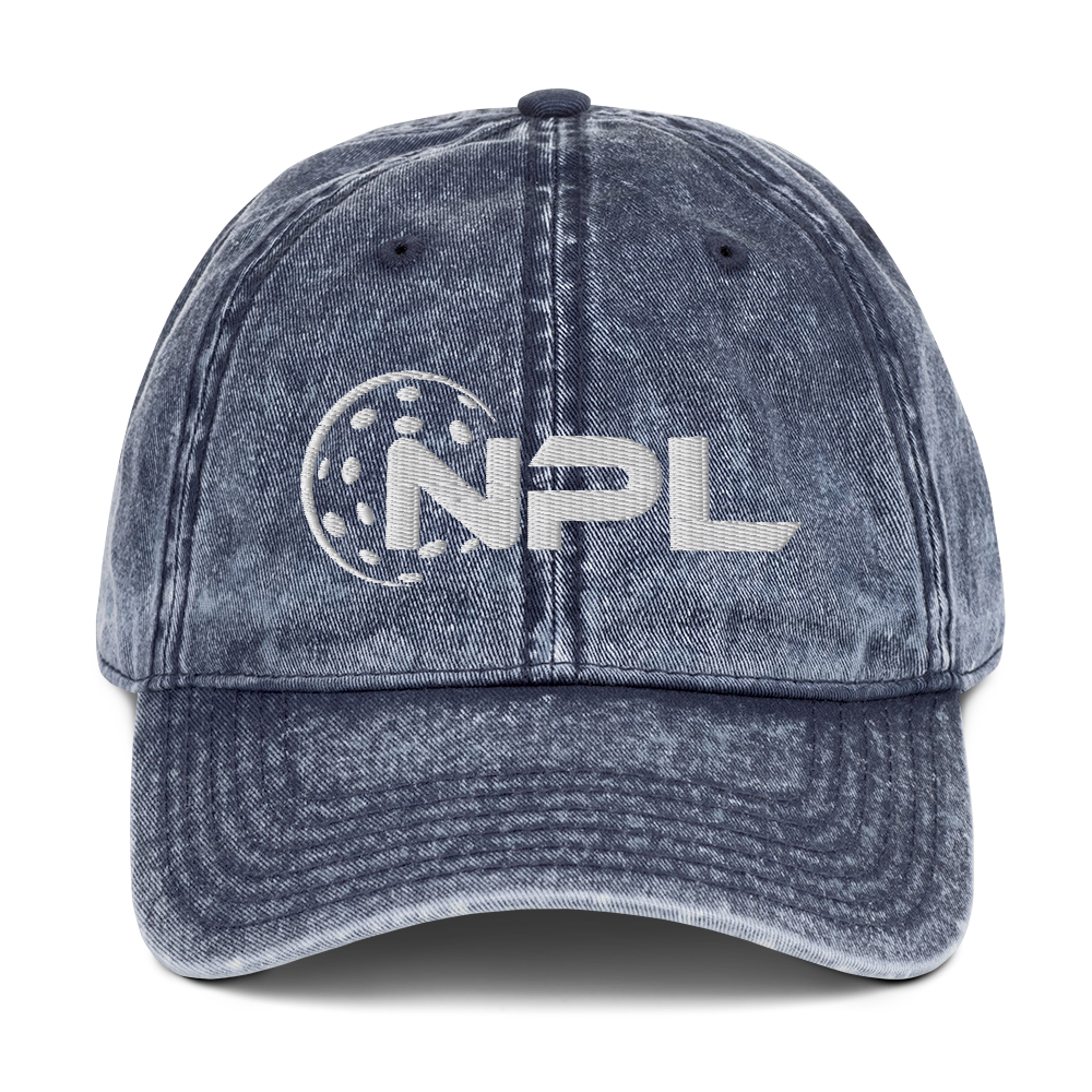 NPL National Pickleball League- includes name on side free -Cotton Garment dyed Beachy Hat