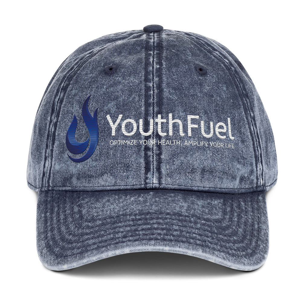 YouthFuel Embroidered, Garment Dyed, Beachy Cotton Twill Hat, adjustable strap