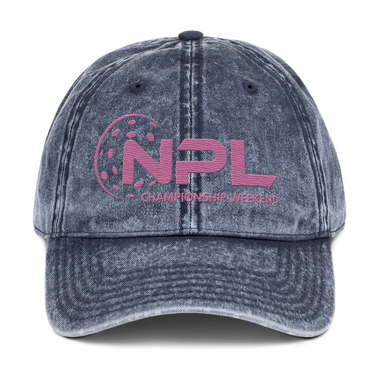 NPL Championship Weekend Hot Pink Embroidered Hat, adjustable back