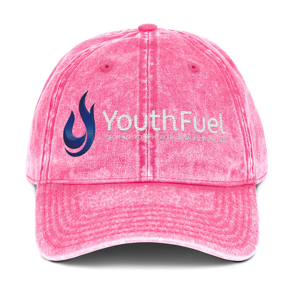 YouthFuel Embroidered, Garment Dyed, Beachy Cotton Twill Hat, adjustable strap