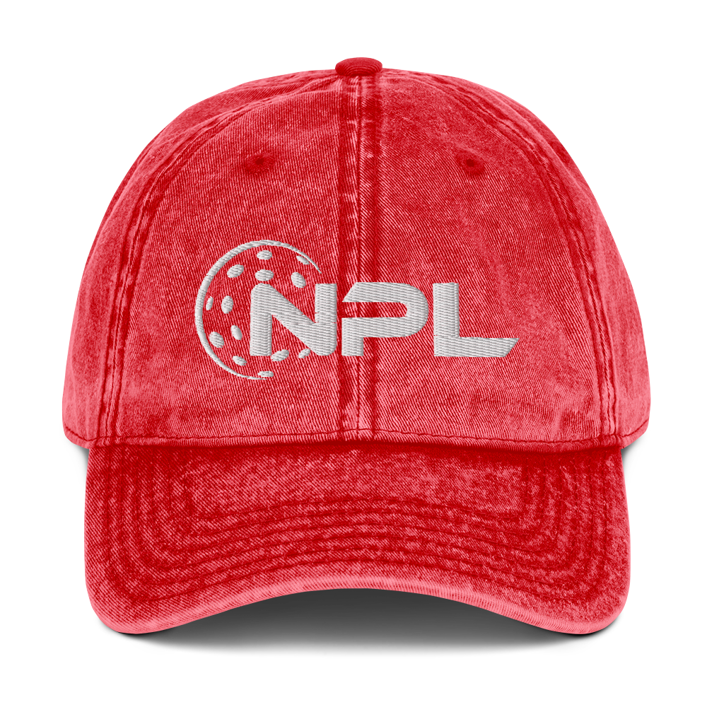 NPL National Pickleball League- includes name on side free -Cotton Garment dyed Beachy Hat