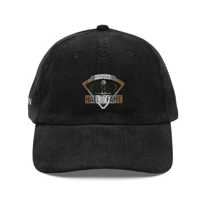 Pickleball Hall of Fame Embroidered  Vintage corduroy cap
