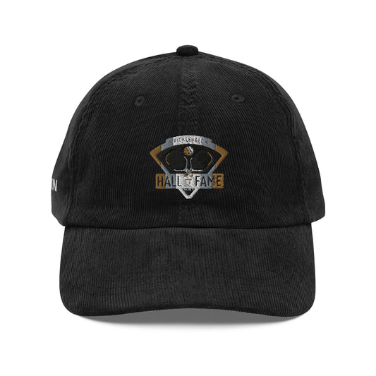Pickleball Hall of Fame Embroidered  Vintage corduroy cap