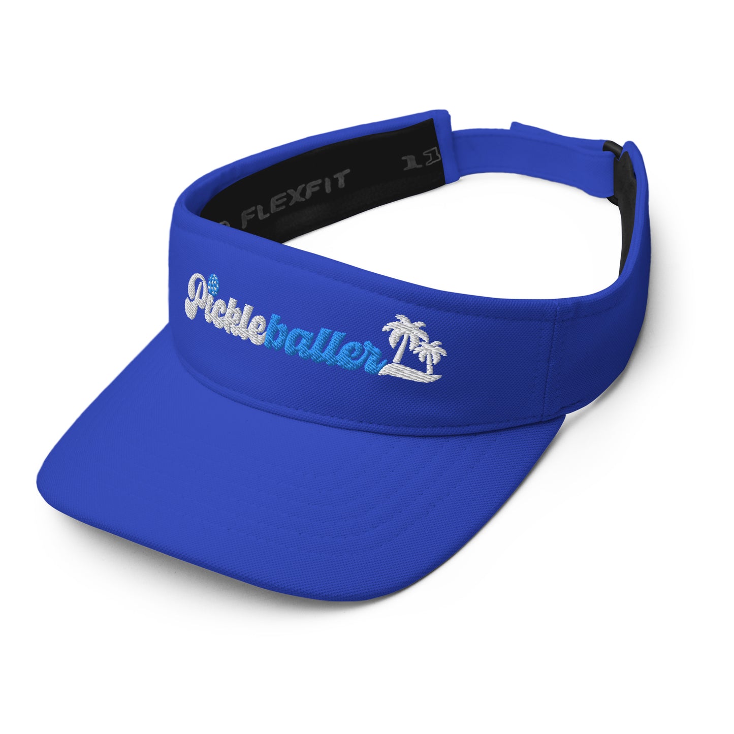 Pickleballer Embroidered Royal Sport’s Visor - sweat band, Velcro back