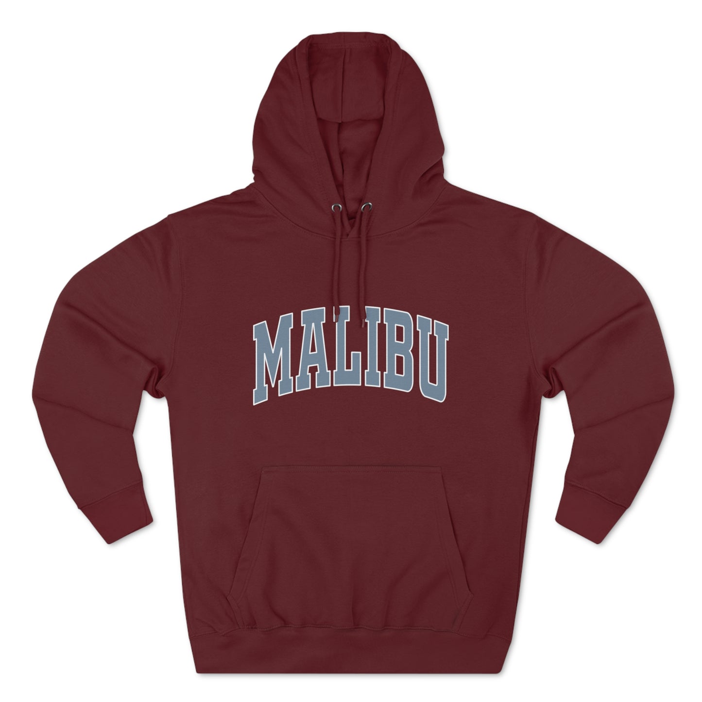 Malibu Hoodie - blue logo - PLUSH version - not distressed